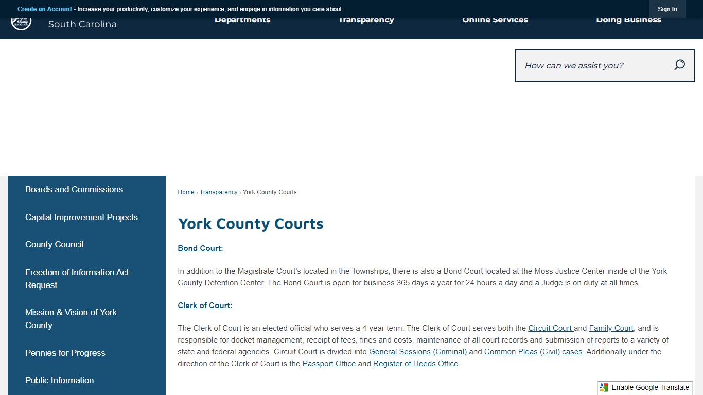 York County Courts | York, SC